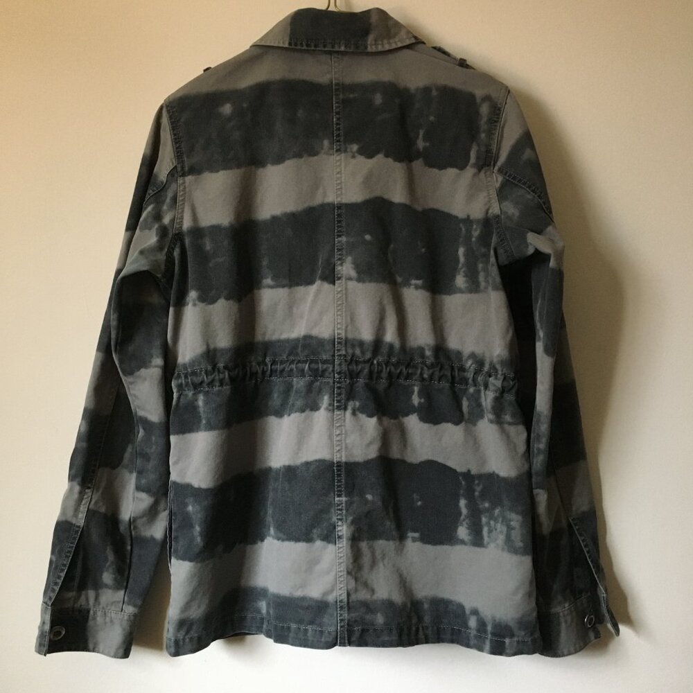 VTG Y2K 100% Cotton Vans Black & Grey Stripe Utility Jacket M Streetwear - Picture 4 of 16